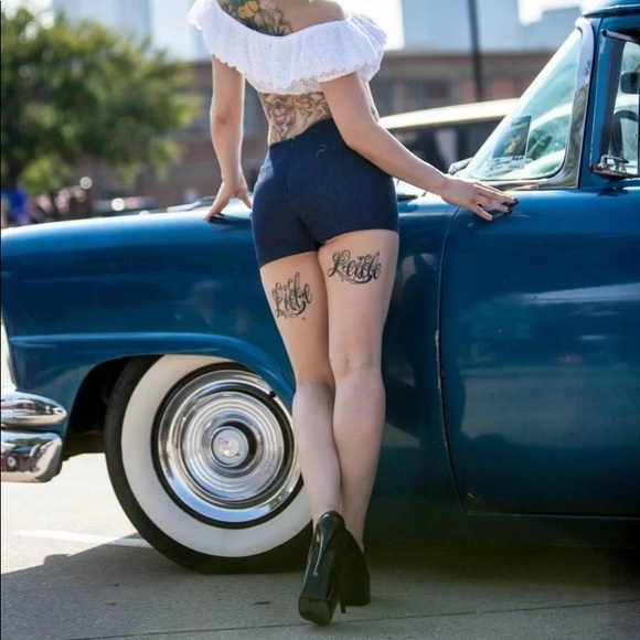 Pin Up Slimming Short Shorts Billie Jo Retro - Picture 2 of 3